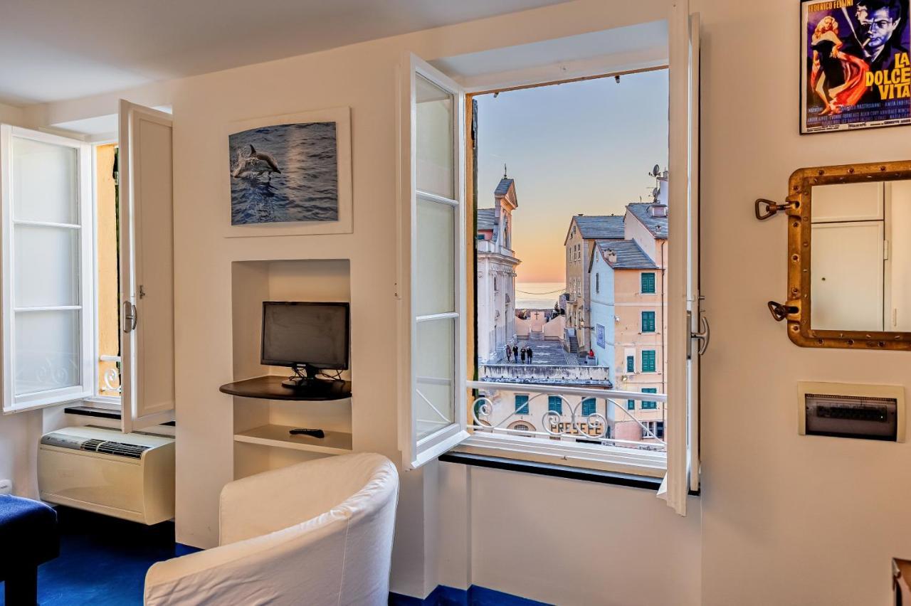 Casa Marina Relax Con Vista Sul Mare Lägenhet Camogli Exteriör bild