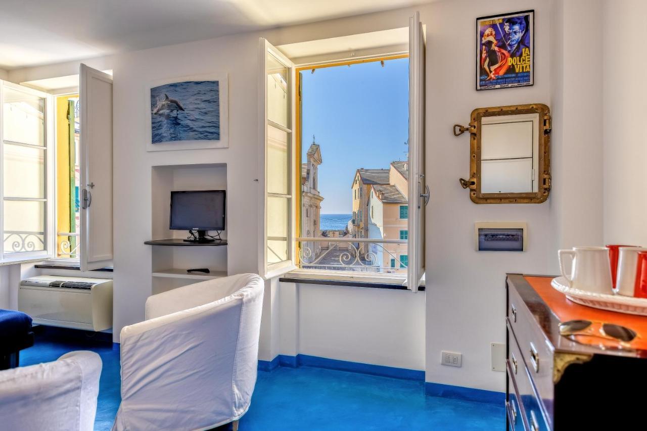 Casa Marina Relax Con Vista Sul Mare Lägenhet Camogli Exteriör bild